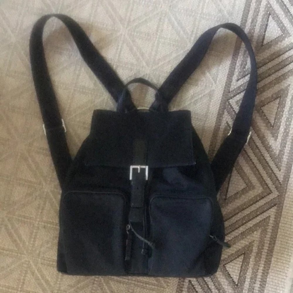 Coach Black Leather Nylon Mercer Backpack